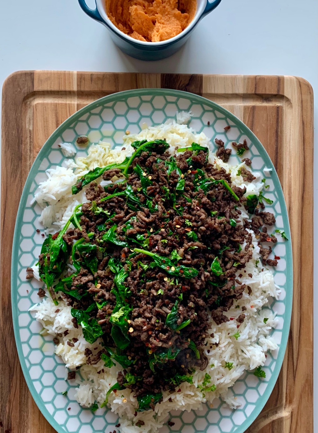 Spiced Beef with Spinach